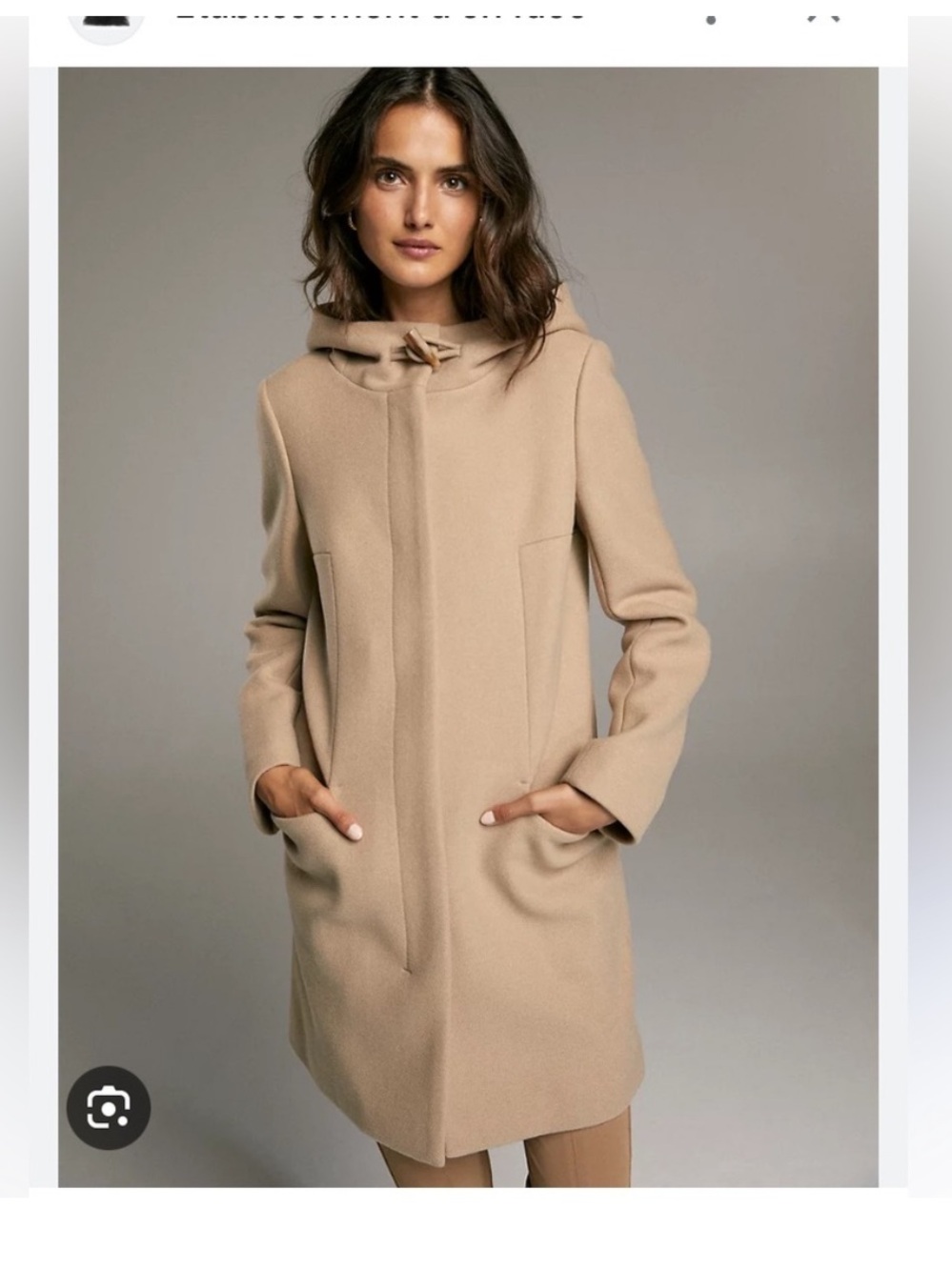 Babaton Wool-Blend Pea Coat in Brown NWT Pearce